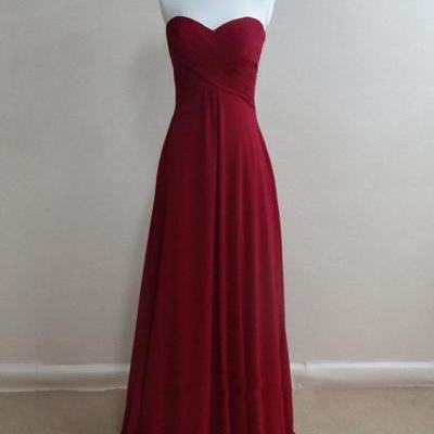 Simple and pretty Burgundy Prom Dresses 2016, High quality Prom Gown 2016, Bridesmaid Dresses, Evening Dresses, Formal Dresses(Color#44) 